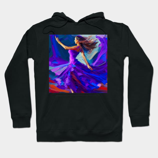 Abstract Art Dancing Girl Hoodie by Legendary T-Shirts